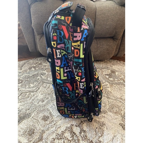 Vera Bradley FROM A TO VERA Rolling Backpack Carry On Luggage Suitcase - Picture 5 of 12